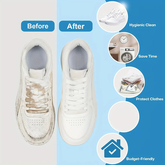 360° Schuh-Waschtasche aus flauschiger Faser – wiederverwendbar, langlebig, mit Reißverschluss, ideal für die Maschinenwäsche (1 Stück)